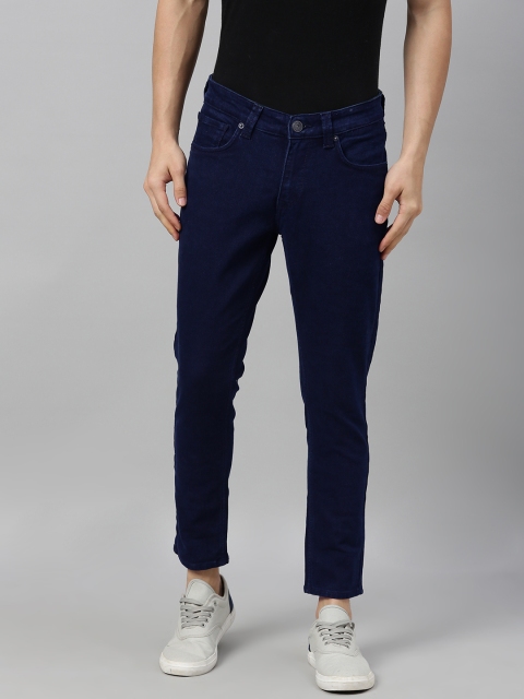 

SPYKAR Men Blue Kano Slim Fit Low-Rise Clean Look Stretchable Cropped Jeans