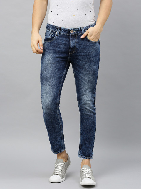 

SPYKAR Men Blue Tapered Fit Low-Rise Clean Look Jeans