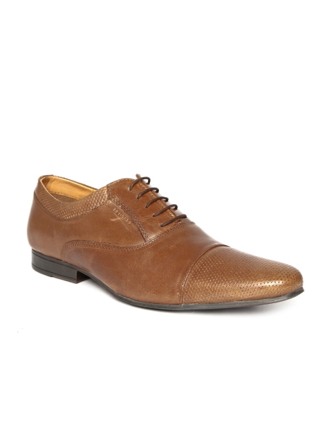 

Red Tape Men Brown Genuine Leather Semiformal Shoes, Tan