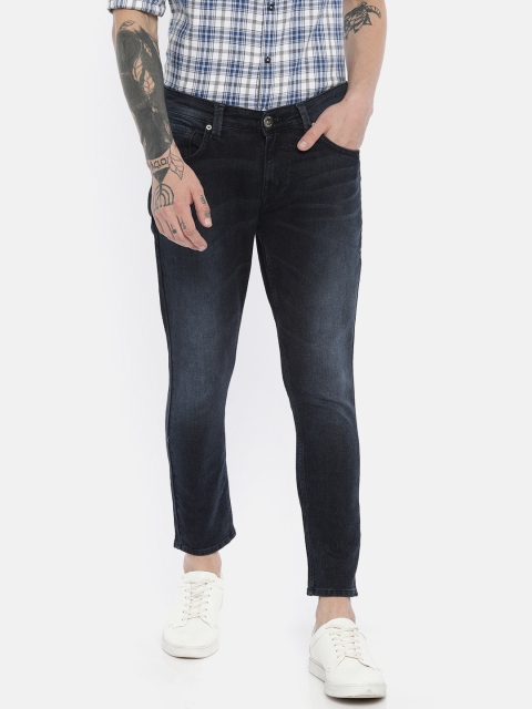 

SPYKAR Men Blue Kano Slim Fit Low-Rise Clean Look Stretchable Cropped Jeans