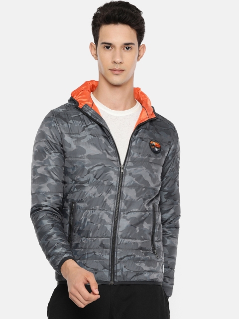 

SPYKAR Men Grey Printed Insulator Padded Jacket