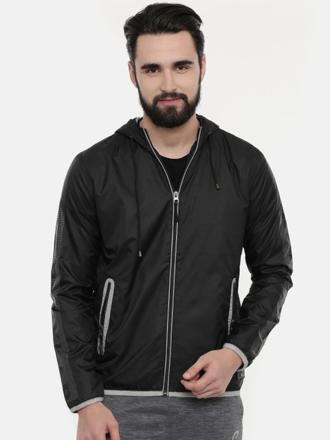 

SPYKAR Men Black Solid Windcheater Jacket