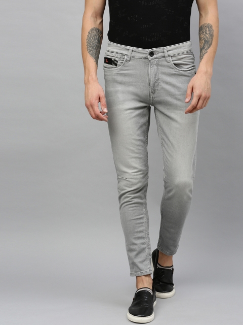 

SPYKAR Men Grey Skinny Fit Low-Rise Clean Look Stretchable Cropped Jeans