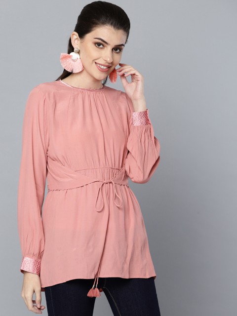 

Ritu Kumar Women Pink Solid A-Line Kurti