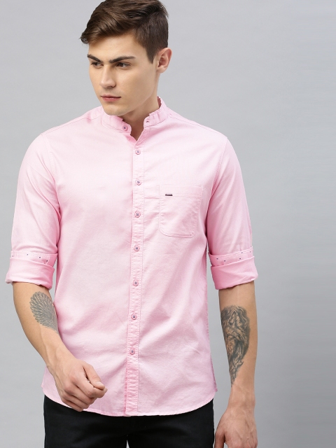 

SPYKAR Men Pink Slim Fit Solid Casual Shirt
