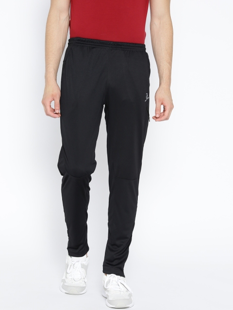 

BUILT NATURAL Men Black Solid Premier Training Track Pants