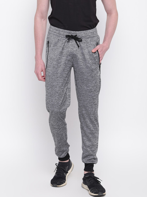 

BUILT NATURAL Men Grey Self-Design Slim Fit Training Joggers
