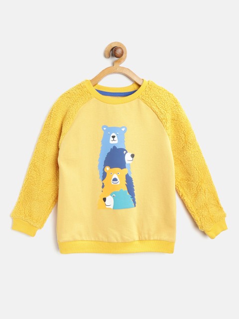 

Nauti Nati Boys Yellow Printed Sweatshirt
