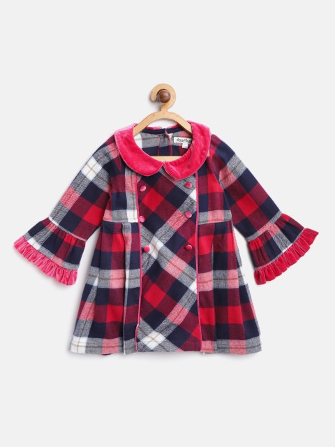 

Nauti Nati Girls Red & Navy Blue Checked A-Line Dress