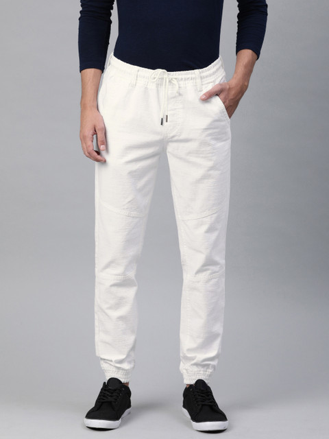 

IVOC Men White Jogger Mid-Rise Clean Look Jeans