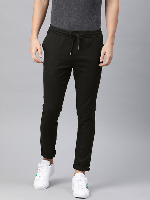 

IVOC Men Black Slim Fit Solid Joggers