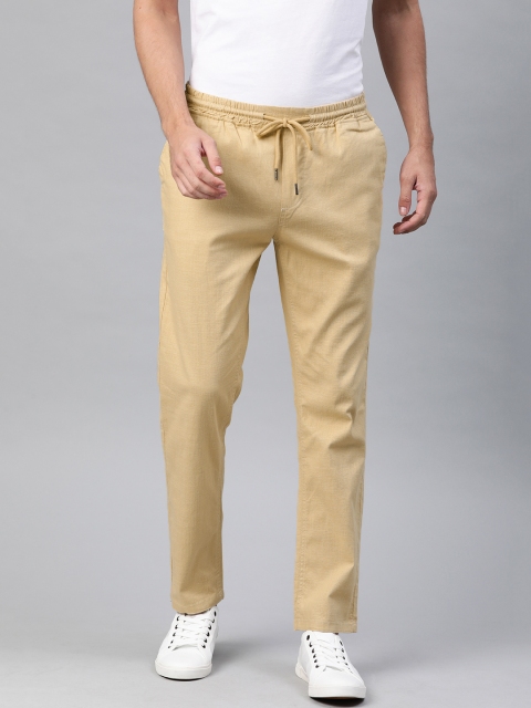 

IVOC Men Beige Slim Fit Solid Joggers