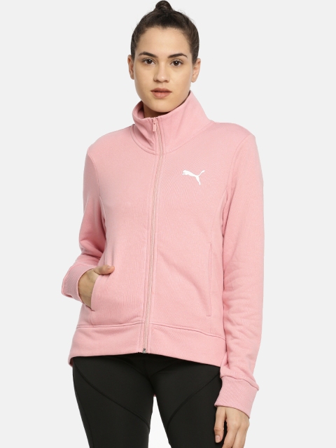 

Puma Women Pink & White Printed Cool It FT Track Sweatshirt