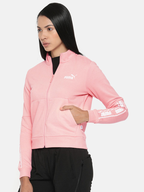 

Puma Women Pink Solid Regular Fit Amplified FZ TR Sweatshirt
