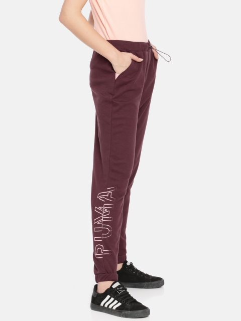 

Puma Women Burgundy Solid Straight Fit HIT Feel it Training & Running Joggers