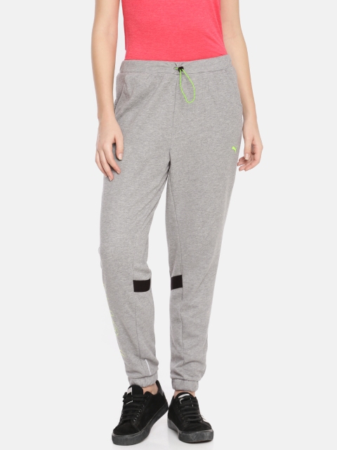 

Puma Women Grey Printed Straight Fit HIT Feel it Sweat Training & Running Joggers