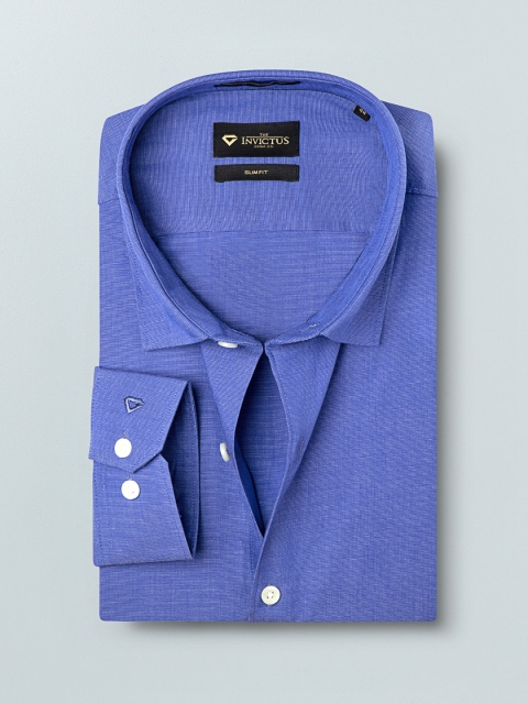 

INVICTUS Men Blue Slim Fit Solid Formal Shirt