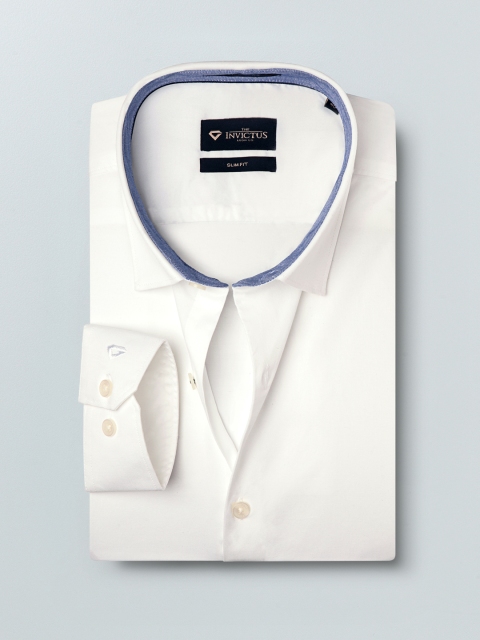 

INVICTUS Men White Slim Fit Solid Formal Shirt