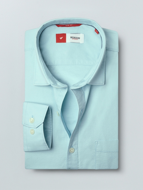 

INVICTUS Men Turquoise Blue Slim Fit Solid Casual Shirt