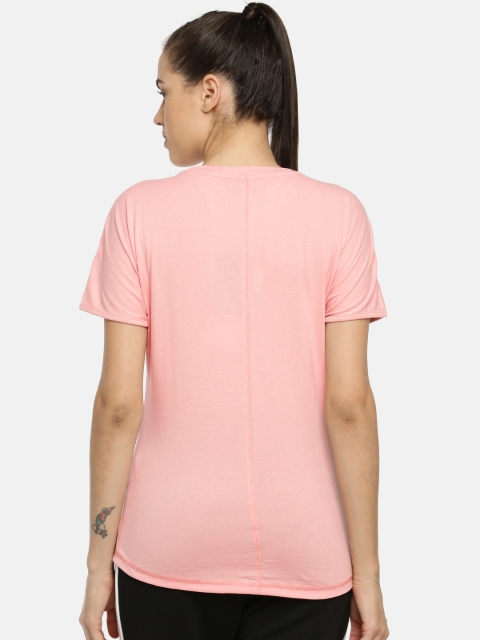 

Puma Women Pink Printed Round Neck DryCELL Running & Training Cat T-shirt