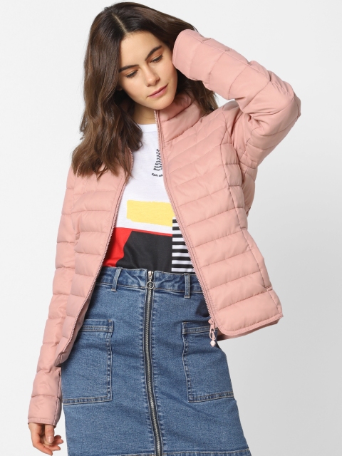 

ONLY Women Pink Solid Lightweight Puffer Jacket