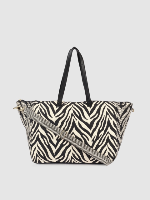 

Accessorize Off-White & Black Printed Oversized Shoulder Bag