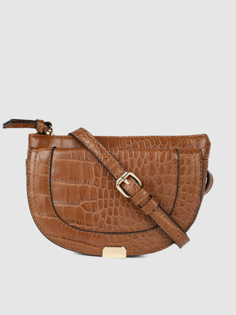 

Accessorize Brown Animal Textured Sling Bag
