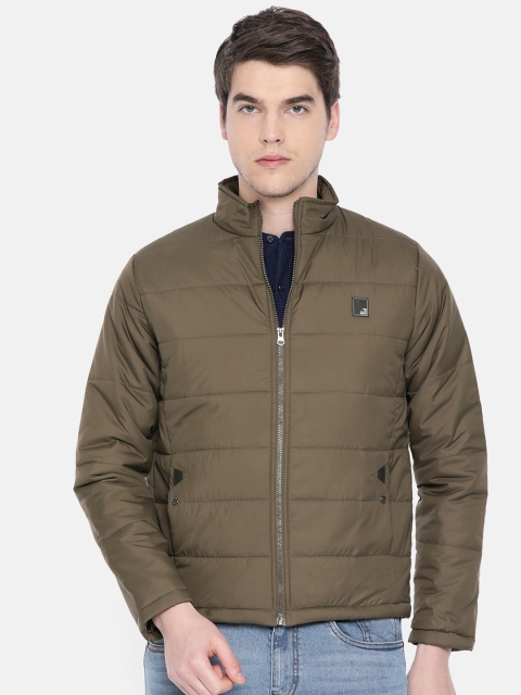 

SPYKAR Men Khaki Solid Padded Jacket