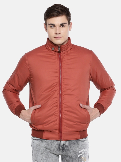 

SPYKAR Men Rust Solid Insulator Bomber Jacket