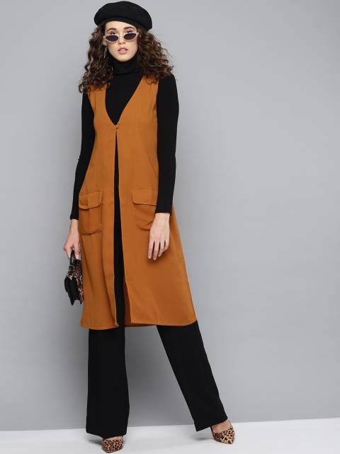 

Marie Claire Women Mustard Yellow Solid Shrug