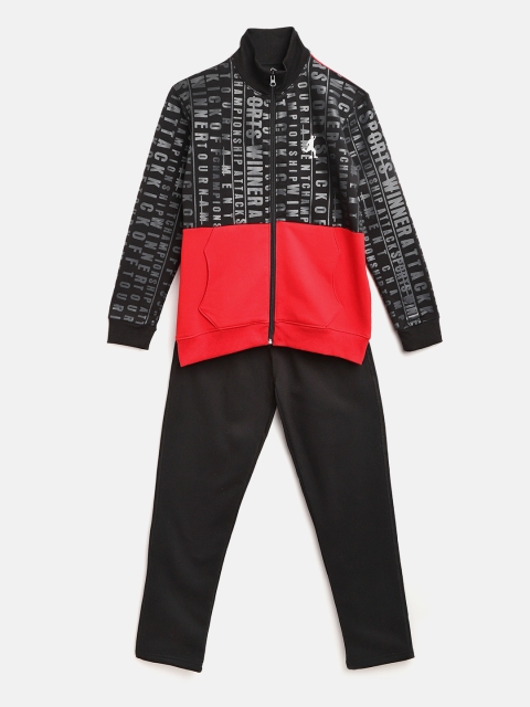 

Sweet Dreams Boys Black & Red Printed Tracksuit