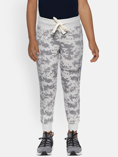 

Sweet Dreams Boys Grey Printed Joggers, Grey melange