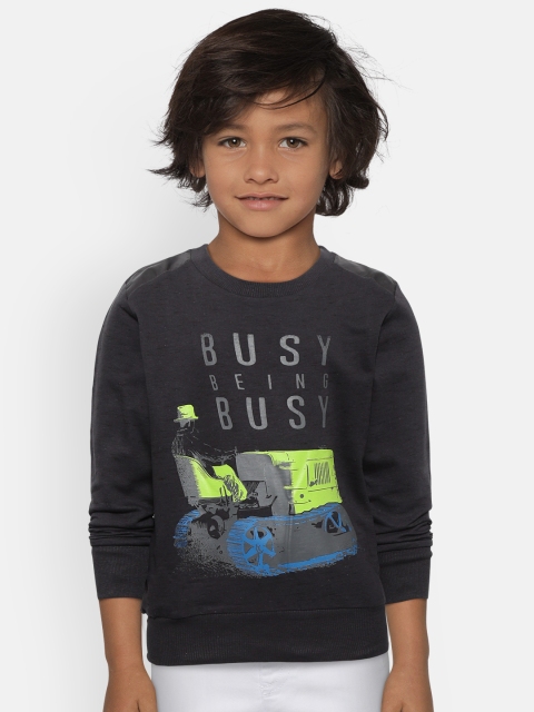 

Sweet Dreams Boys Charcoal Grey Printed Sweatshirt