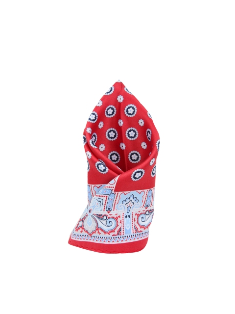 

Alvaro Castagnino Red Printed Pocket Square