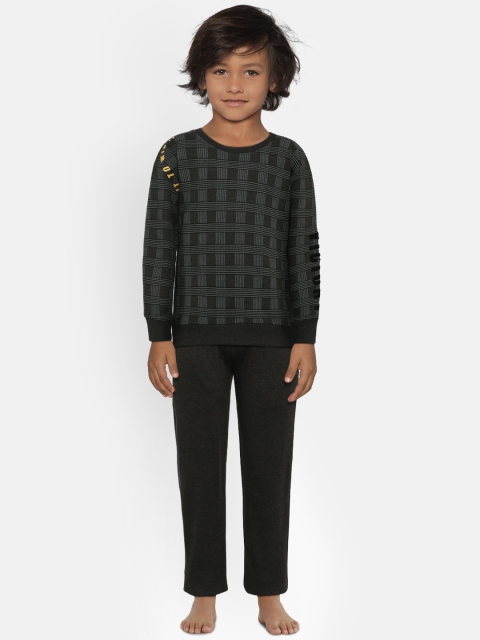 

Sweet Dreams Boys Charcoal Grey Printed Night suit