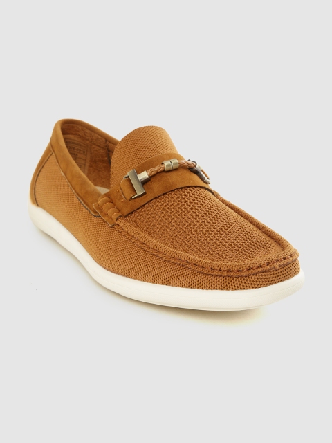 

Allen Solly Men Mustard Brown Woven Design Loafers