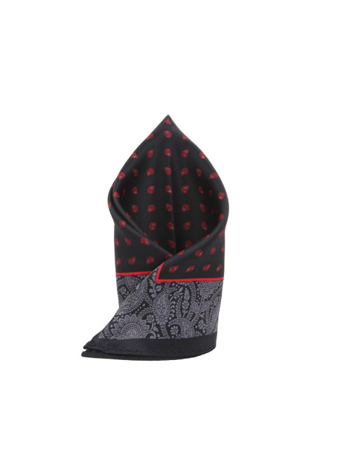 

Alvaro Castagnino Black Printed Pocket Square