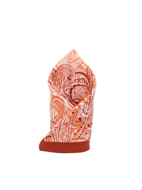 

Alvaro Castagnino Red Printed Pocket Square