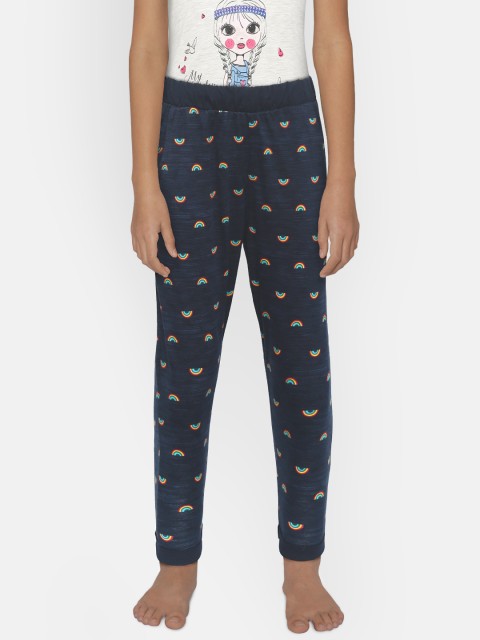 

Sweet Dreams Girls Navy Blue Printed Regular Fit Lounge Capris
