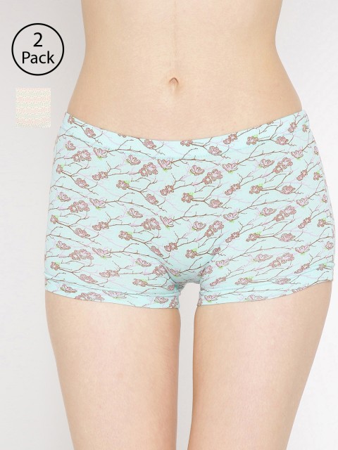 

Lady Lyka Women Pack Of 2 Printed Boyshorts P16-P06, Multi