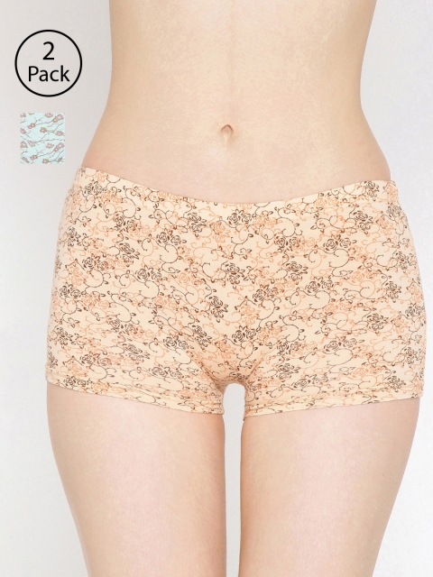 

Lady Lyka Women Pack Of 2 Printed Boyshorts P07-P16, Blue