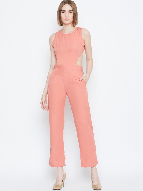 

Alsace Lorraine Paris Women Peach-Coloured Solid Basic Jumpsuit