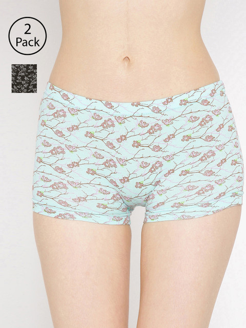 

Lady Lyka Women Pack Of 2 Printed Boyshorts P16-P18, Multi