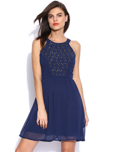 

ONLY Blue Fit & Flare Dress