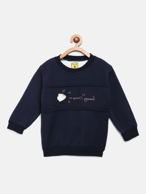 

Lil Lollipop Kids Navy Blue Solid Sweatshirt