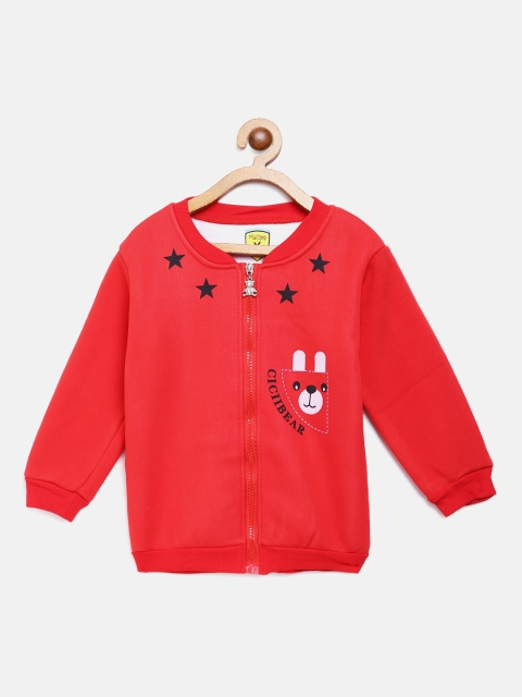 

Lil Lollipop Kids Coral Red Solid Sweatshirt