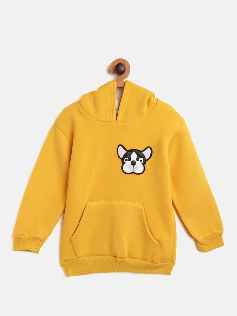 

Lil Lollipop Kids Yellow Solid Hooded Sweatshirt