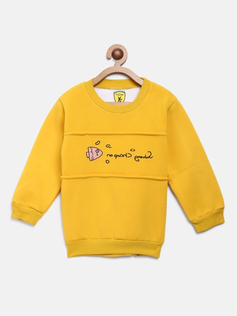 

Lil Lollipop Kids Yellow Solid Sweatshirt