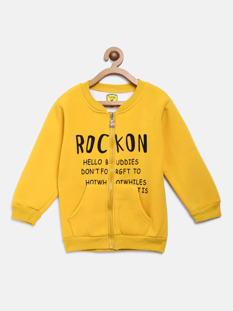 

Lil Lollipop Kids Yellow Printed Sweatshirt