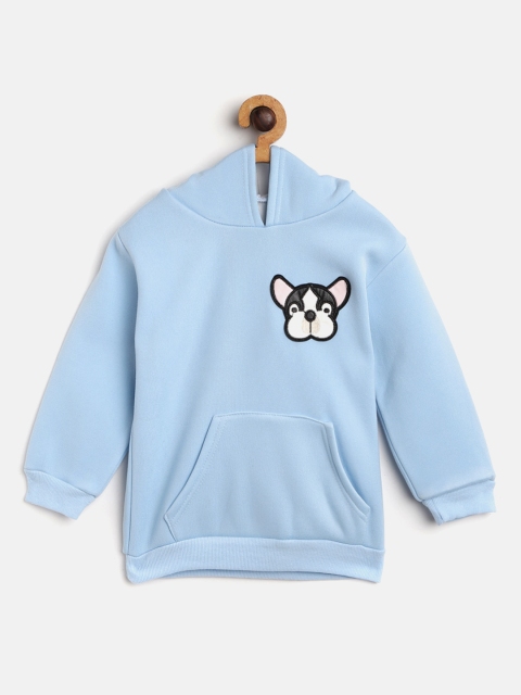 

Lil Lollipop Kids Blue Solid Hooded Sweatshirt